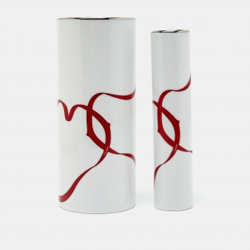Pre Owned Cartier Porcelain Entrelacés de Cartier Set of 2 Vases