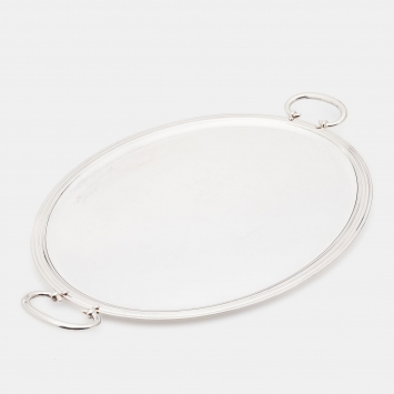 Pre Owned Christofle Silver Plated Oval Albi Tray