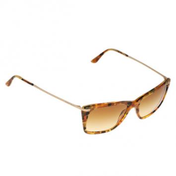 Pre Owned Giorgio Armani Brown Rectangle Sunglasses