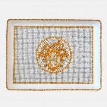Pre Owned Hermes Porcelain Mosaique Plate