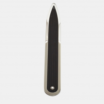Pre Owned Montblanc Gunmetal Tone Wooden Inlay Letter Opener