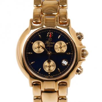 Pre Owned Rama Swiss Watch Gold Plated SS Chronograph Unisex Wristwatch 36 MM