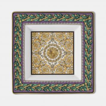 Pre Owned Rosenthal Meets Versace Barocco Mosaic Square Dish 14 cm