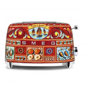 Pre Owned Smeg x Dolce & Gabbana 2 Slice Toaster, Multicolour (Available for UAE Customers Only)