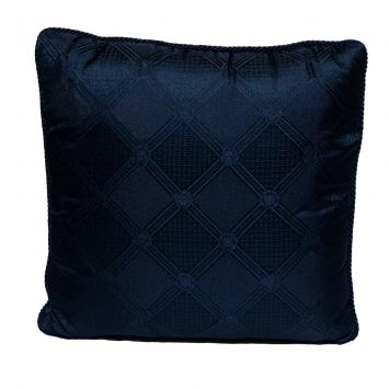 Pre Owned Versace Medusa Navy Blue Cotton Cushion