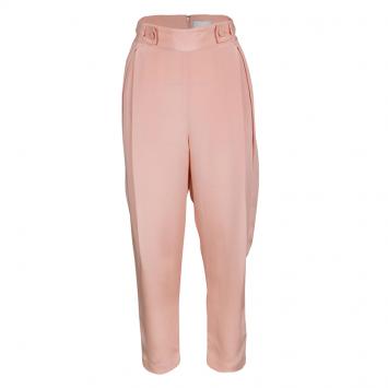 Pre Owned 3.1 Phillip Lim Peach Waist Tab Extension Detail Pleated Silk Trousers S