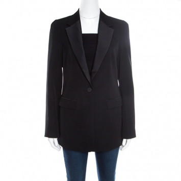 Pre Owned 3.1 Phillip Lim Black Wool Satin Trim Classic Tuxedo Blazer M