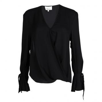 Pre Owned 3.1 Phillip Lim Black Silk Whimsical Sleeve Draped Blouse S