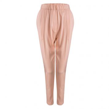 Pre Owned 3.1 Phillip Lim Peach Draped Pocket Elasticized Waist Trousers M