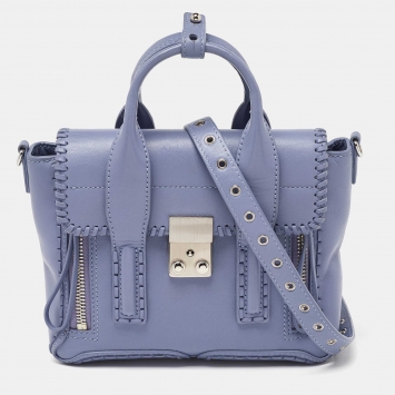 Pre Owned 3.1 Phillip Lim Blue Leather Mini Pashli Satchel