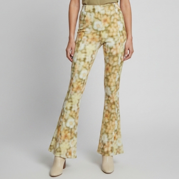Pre Owned Acne Studios Multicolor Tie Dye Crepe Wide Leg Pants S