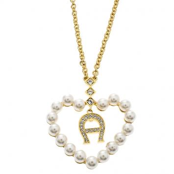 Pre Owned Aigner Faux  Pearl Necklace 
