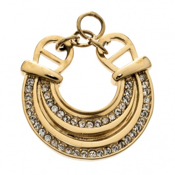 مملوكة مسبقًا Aigner Crystal Gold Tone Pendant / Charm