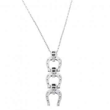 مملوكة مسبقًا Aigner Logo Silver Pendant Necklace
