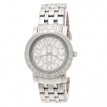 Pre Owned Aigner Silver Stainless Steel Cortina A26300 Women's Wristwatch 35 mm