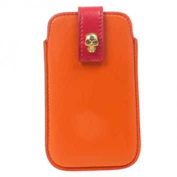 Pre Owned Alexander McQueen Two Tone Skull Embellished iPhone Cover