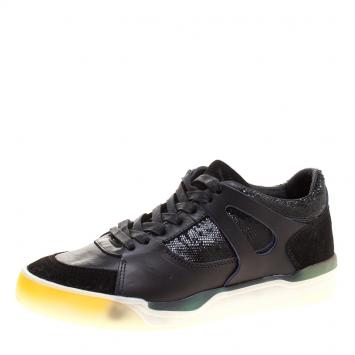Pre Owned Alexander McQueen for Puma Black Leather Move Femme Lace Up Sneakers Size 38