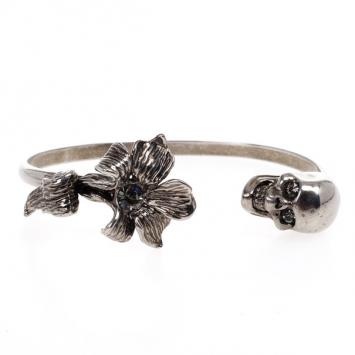 Pre Owned Alexander McQueen Flower Skull Bracelet