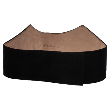 Pre Owned Alexander McQueen Black Velvet Waist Belt 70CM