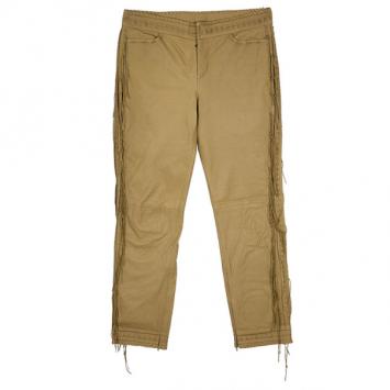 Pre Owned Alexander McQueen Cowboy Fringe Leather Pants M