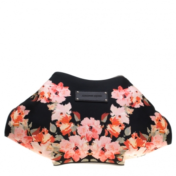 Pre Owned Alexander McQueen Multicolor Printed Fabric Medium De Manta Clutch