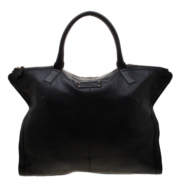 مملوكة مسبقًا Alexander McQueen Black Leather Large De Manta Tote