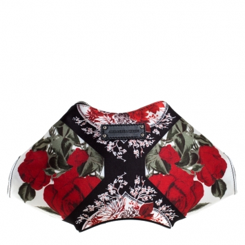Pre Owned Alexander McQueen Multicolor Floral Print Satin Small De Manta Clutch