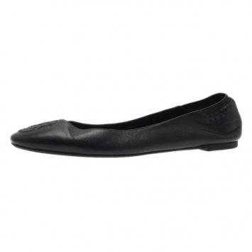 Pre Owned Alexander McQueen Black Sequin Skull Ballet Flats Size 39