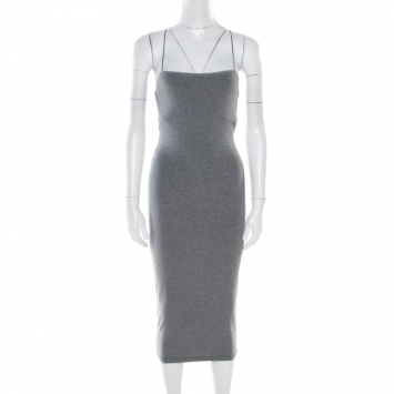 Pre Owned T By Alexander Wang Heather Grey Strappy Tank Dress XS