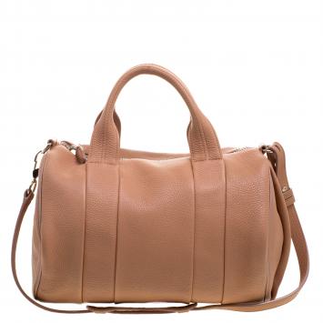 Pre Owned Alexander Wang Peach Pebbled Leather Rocco Duffel Bag