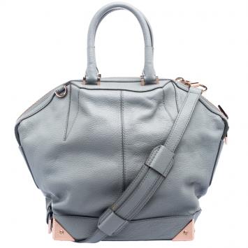 Pre Owned Alexander Wang Grey Leather Small Emile Satchel