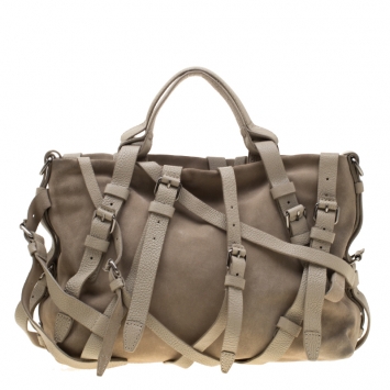 Pre Owned Alexander Wang Beige Suede and Leather Kristen Tote