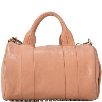 Pre Owned Alexander Wang Light Brown Leather Rockie Boston Bag