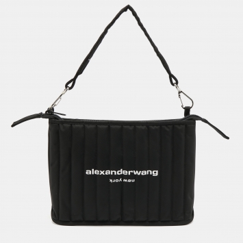 Pre Owned Alexander Wang Black Nylon Elite Laptop Bag   