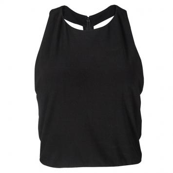 Pre Owned Alice + Olivia AIR Black Sleeveless T Back Crop Top M