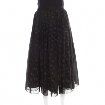 مملوكة مسبقًا Alice + Olivia Black Studded Andalasia Princess Pouffe Skirt L