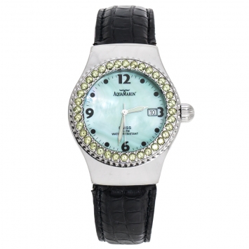 Pre Owned AquaMarin Green Mother of Pearl Stainless Steel Sea Star Women's Wristwatch 37 mm