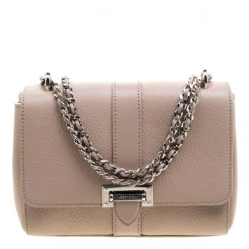 Pre Owned Aspinal Of London Beige Leather Small Lottie Shoulder Bag