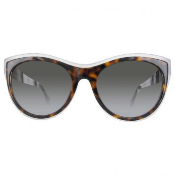 Pre Owned Balenciaga Havana/Gradient Smoke BA0065 Cat Eye Sunglasses