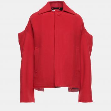 Pre Owned Balenciaga Red Wool Coat 34