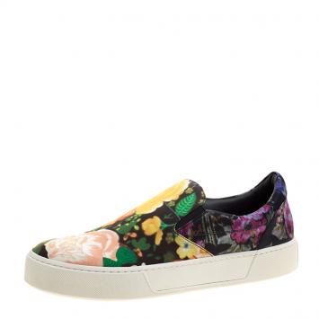 Pre Owned Balenciaga Multicolor Floral Printed Fabric Slip On Sneakers Size 40