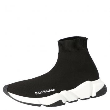 Pre Owned Balenciaga Black Speed Sneakers Size EU 37