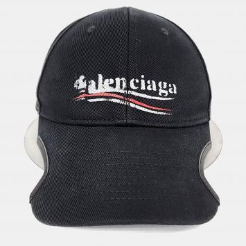 Pre Owned Balenciaga Black Cotton Cap