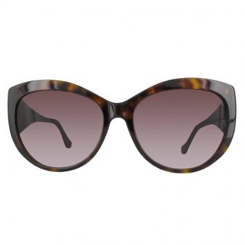 Pre Owned Balenciaga Dark Havana/Gradient Bordeaux BA0023 Cat Eye Sunglasses