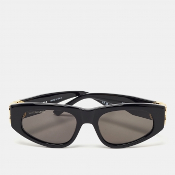 Pre Owned Balenciaga Black BB0095S Rectangular Sunglasses