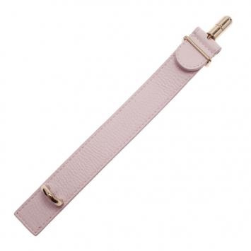 Pre Owned Balenciaga Light Pink Leather Tube Medium Bracelet 17CM