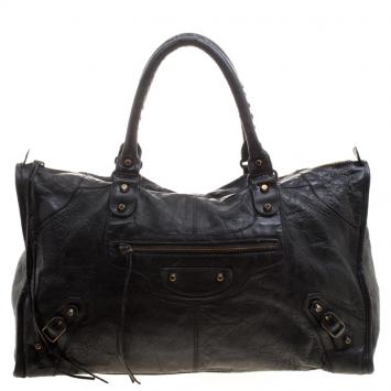 Pre Owned Balenciaga Black Leather Classic RH Work Tote