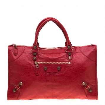 Pre Owned Balenciaga Blood Leather RH Work Tote