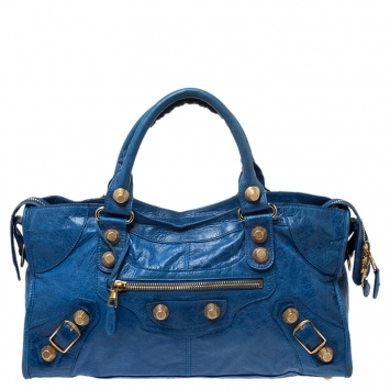 Pre Owned Balenciaga Lagon Leather GGH Part Time Tote