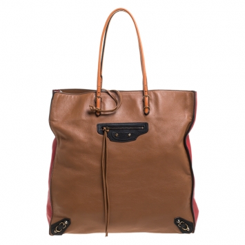 Pre Owned Balanciaga Multicolor Leather Papier A5 Tote